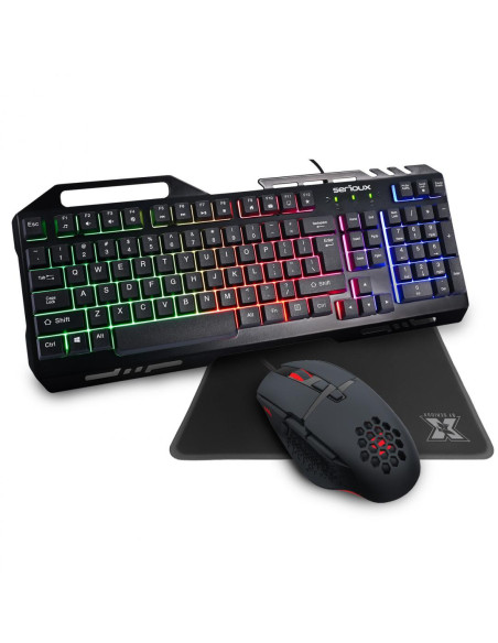Kit mouse tastatura SERIOUX KIT GAMING SERIOUX TOBIS 3 IN 1