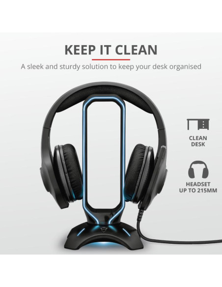 Casti audio Trust GXT 265 Cintar RGB Headset Stand