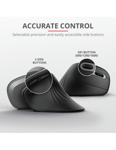Mouse TRUST Mouse Trust Verro Ergonomic 1600...