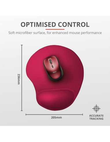 Mouse pad TRUST Mousepad cu gel Trust Bigfoot rosu