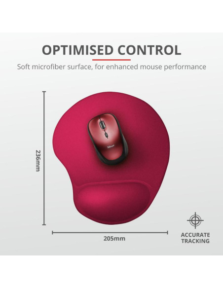 Mouse pad TRUST Mousepad cu gel Trust Bigfoot rosu