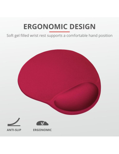 Mouse pad TRUST Mousepad cu gel Trust Bigfoot rosu