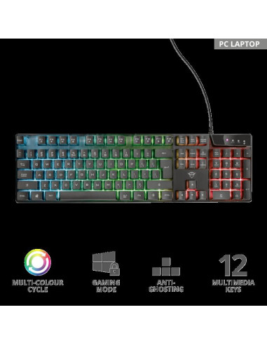 Tastaturi TRUST Tastatura Trust GXT 835 Azor cu...