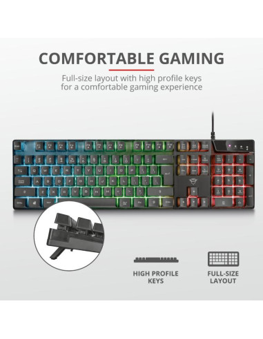 Tastaturi TRUST Tastatura Trust GXT 835 Azor cu...