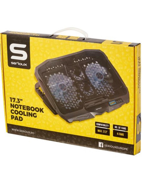 Stand & cooling pad SERIOUX LAPTOP COOLING PAD NCP025, USB, 10-17"