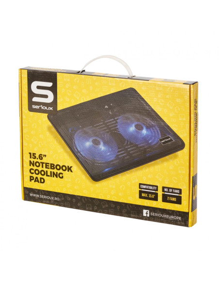 Stand & cooling pad SERIOUX LAPTOP COOLING PAD NCP007, USB, 10-15"