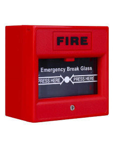 Accesorii OTHER BUTON DE INCENDIU CU GEAM DE STICLA ROSU