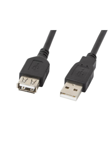 Cabluri periferice LANBERG Cablu USB-A M/F 2.0 0,7 m negru