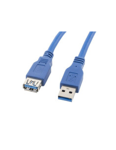 Cabluri periferice LANBERG Cablu USB-A M/F 3.0 3 m albastru