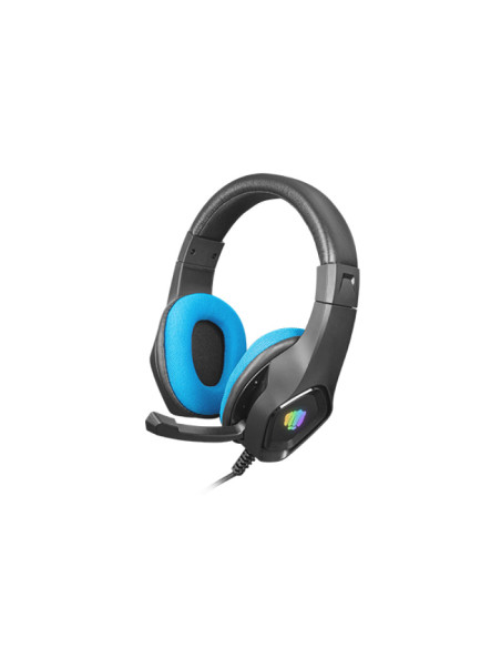 Casti audio FURY Casti cu fir Fury Phantom, negru/albastr