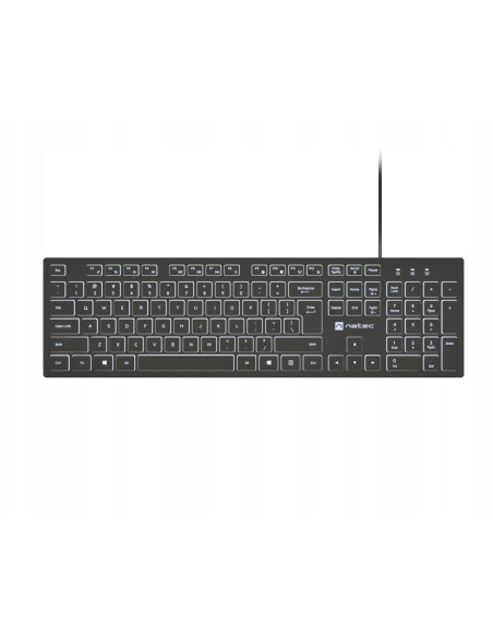 Tastaturi NATEC Tastatura Natec Herring Slim, negru/alb