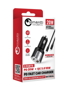 Televizoare LEMONTTI Incarcator auto Lemontti 20W, negru 2