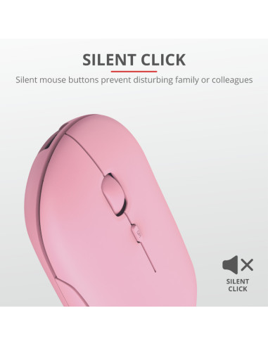 Mouse TRUST Mouse Trust Puck 1600 DPI, roz
