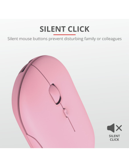 Mouse TRUST Mouse Trust Puck 1600 DPI, roz