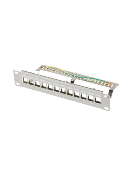 Alte accesorii retea LANBERG Patch panel gol 12 porturi 1U 10" gri V2