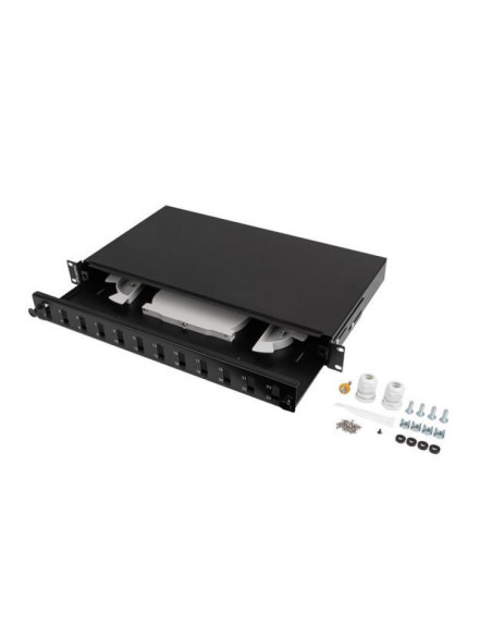 Alte accesorii retea LANBERG Patch panel fibră rack 19" 1U 12x SC