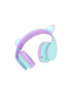 Casti audio PowerLocus Casti copii Cat Purple/Teal 2