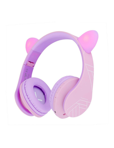 Casti audio PowerLocus Casti copii KidsCat Purple/Pk