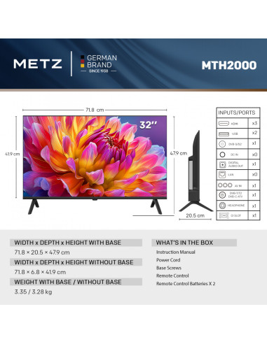 Televizoare METZ LED TV HD 32"(80cm) METZ...