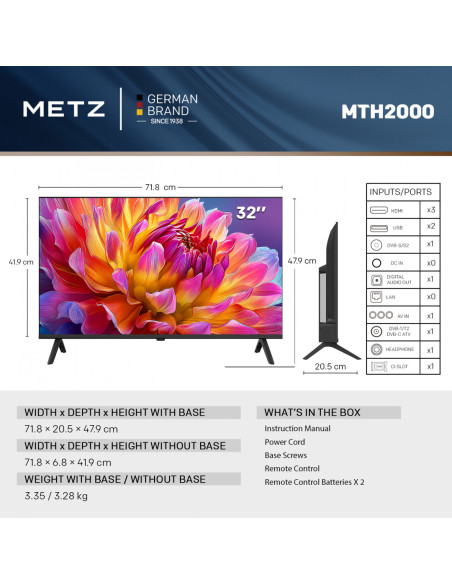 Televizoare METZ LED TV HD 32"(80cm) METZ 32MTH2000Z