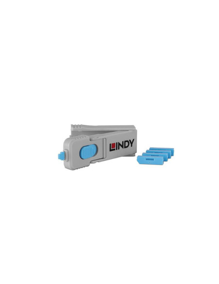 Cabluri periferice Lindy 4 x DP port Blocker blue
