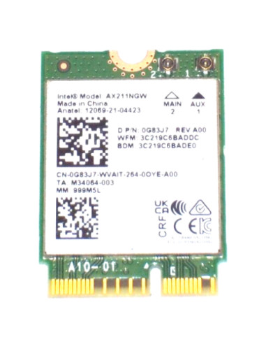 Routere Wireless DELL KIT WIFI6 M.2 INTEL AX211 WW