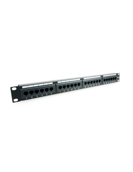 Patch panel 24 porturi ,1U, UTP Cat.5e, Krone+110 - EMTEX, "PBPP02A-Cat.5e"