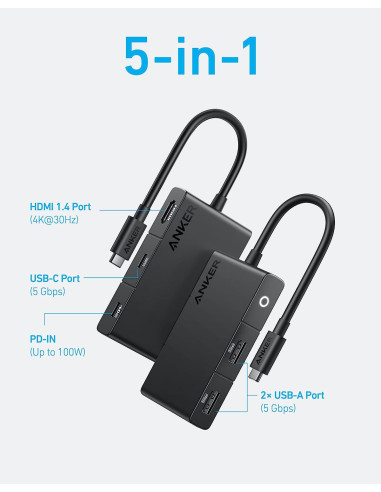 DOCKING Station Anker 5-in-1, porturi: HDMI(M)...