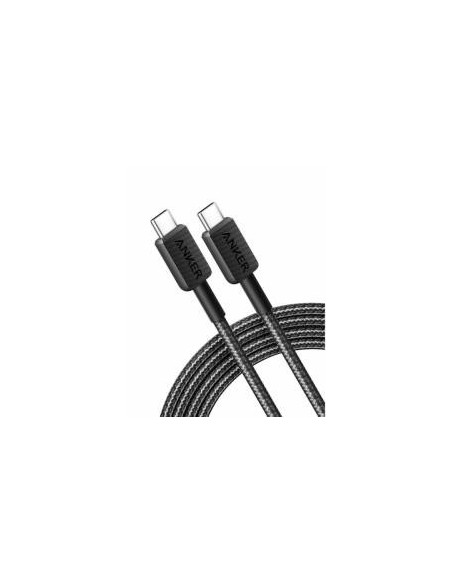 Cablu alimentare si date Anker, USB Type-C (T) la USB Type-C (T), 1.8m rata transfer 480 Mbps, 60W, invelis nylon, braided, negr