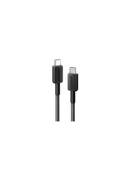 Cablu alimentare si date Anker, USB Type-C (T) la USB Type-C (T), 0.9m rata transfer 480 Mbps, 60W, invelis nylon, braided, negr