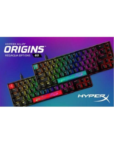 HP HYPERX ALLOY 65 AQU KEYBOARD RGB, "56R64AA ABA"