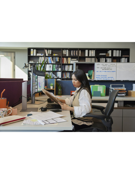Monitor IPS LED HP 24" 724pn, WUXGA (1920 x 1200), HDMI, DisplayPort, Pivot, 5 ms, 100 Hz (Argintiu) "8X534AA ABB"