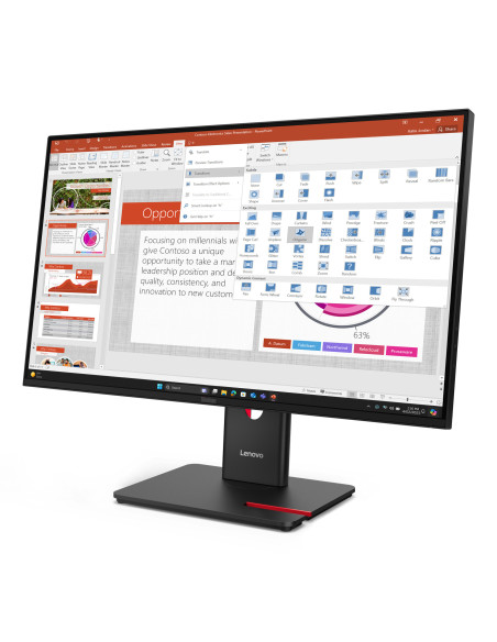Lenovo Monitor ThinkVision T27-40 27" IPS FHD AG 4ms 300cd 1500:1 120Hz HUB Tilt Swivel Lift Pivot "64A5MAT6EU"