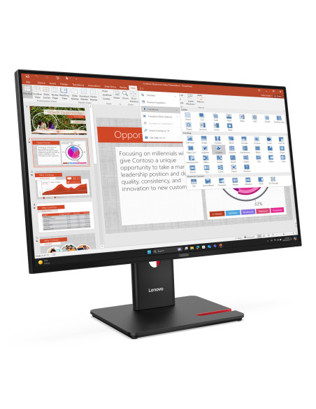 Lenovo Monitor ThinkVision T27-40 27" IPS FHD AG 4ms 300cd 1500:1 120Hz HUB Tilt Swivel Lift Pivot "64A5MAT6EU"