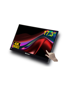 Monitor tactil portabil Verbatim 17.3", 4K, Metalic, "32239"