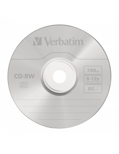 CD-RW VERBATIM 700MB, VITEZA 12X, 10pack, JewelCase, "43148"