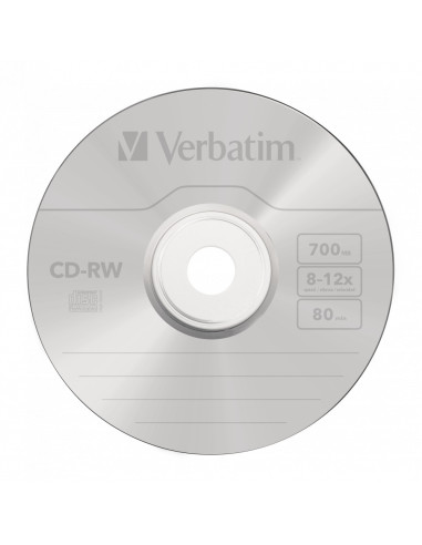 CD-RW VERBATIM 700MB, VITEZA 12X, 10pack,...