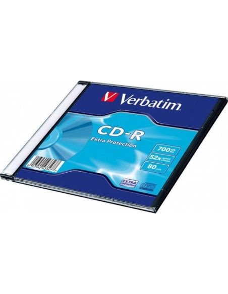 CD-R VERBATIM 700MB, 80min, viteza 52x, 1 buc, Slim Case, "43347" (pret pt. 1 blank CD - 200buc. / cutie) 935144