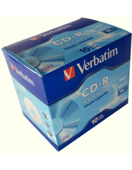 CD-R VERBATIM 800MB, 90min, viteza 40x, Pack 10buc, Jewel Case, "High Capacity" "43428"