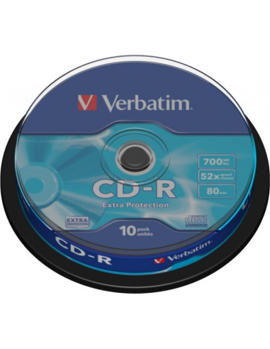CD-R VERBATIM 700MB, 80min, viteza 52x, 10 buc,...