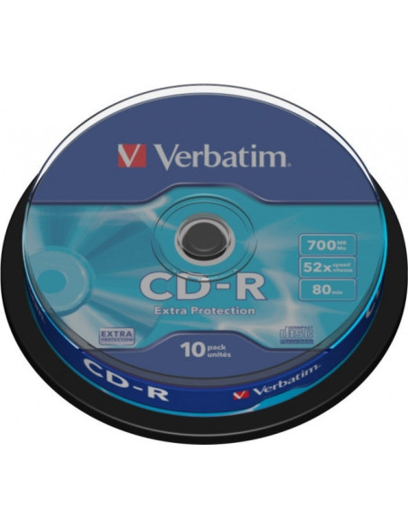 CD-R VERBATIM 700MB, 80min, viteza 52x, 10 buc, spindle, "43437" 7235