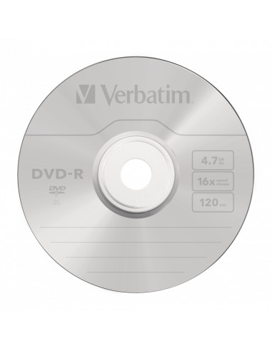 DVD-R VERBATIM, 4.78GB, VITEZA 16X, MATT SILVER...