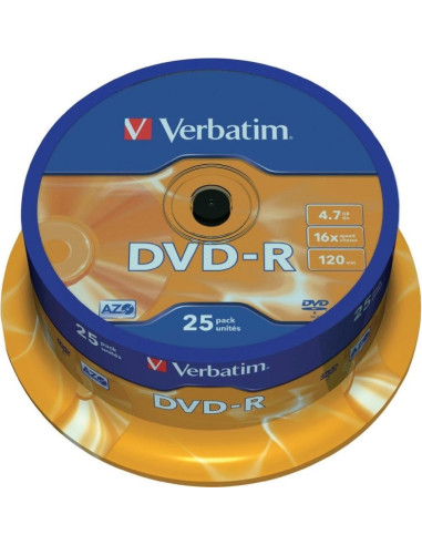 DVD-R VERBATIM 4.7GB, 120min, viteza 16x, 25...