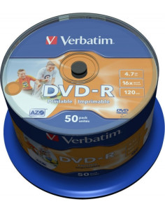 DVD-R VERBATIM 4.7GB, 120min, viteza 16x, 50 buc, Single...