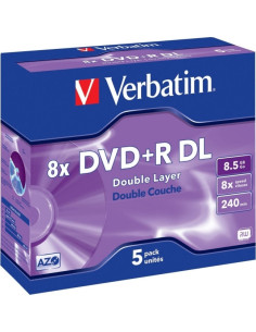 DVD+R VERBATIM 8.5GB, 240min, viteza 8x, Double Layer,... 2