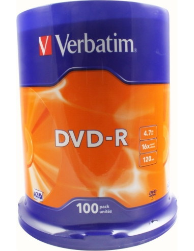 DVD-R VERBATIM 4.7GB, 120min, viteza 16x, 100...