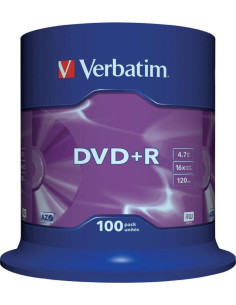 DVD+R VERBATIM 4.7GB, 120min, viteza 16x, 100 buc, Single...