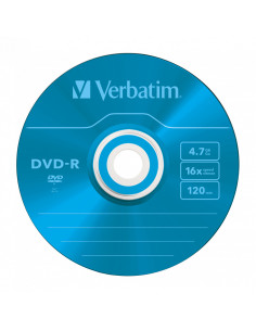 DVD-R VERBATIM 4.78GB, VITEZA 16X, COLOUR SURFACE, SLIM...
