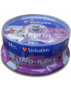 DVD+R VERBATIM 8.5GB, 240min, viteza 8x, 25 buc, Double...