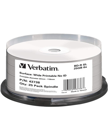 BD-R VERBATIM 25GB, Viteza 6X, 25PK SPINDLE,...